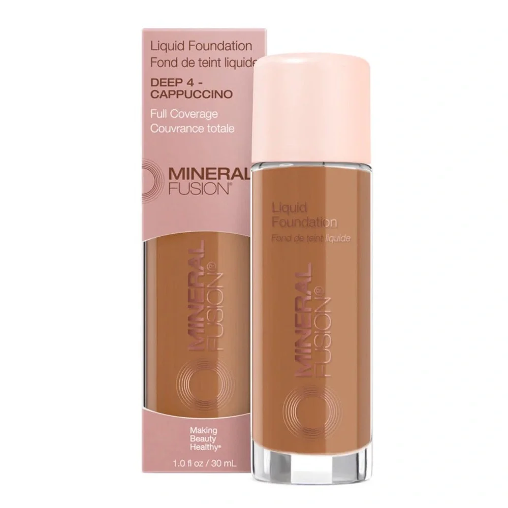 MINERAL FUSION Liquid Foundation - Deep 4 Cappuccino, NEW